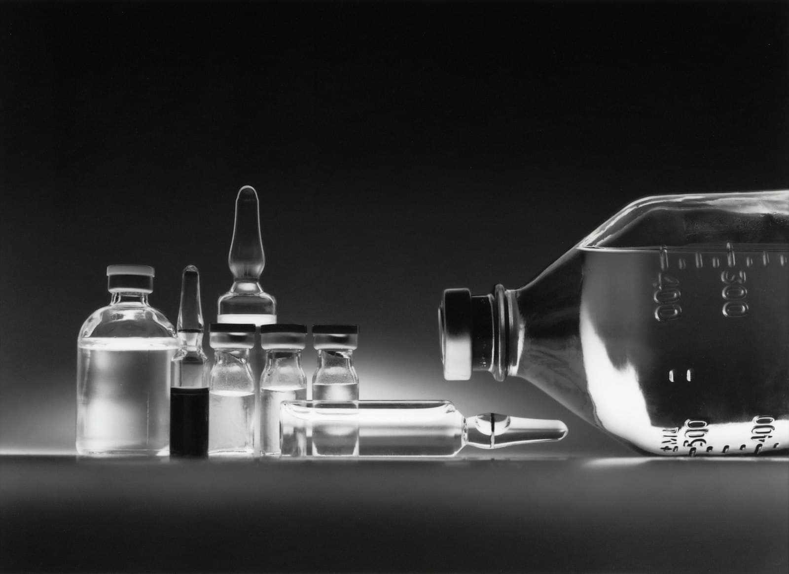 Glass vials and ampoules prepared for vitamin shots